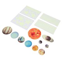 BEL-7293629078748-Autocollant mural lumineux 14 pcs Glowing Planets Stickers Muraux Glow in The Dark Star Système Solaire Décalque p