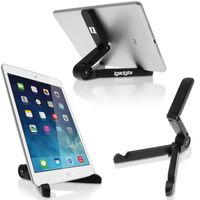 igadgitz Noir Support de Voyage Portable Pliable Ajustable Stand Multi Angles pour Tablettes et Liseuses (iPad – Galaxy Tab – Xpe...
