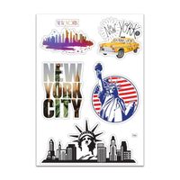 Planche A4 de stickers New York autocollant adhésif – F44