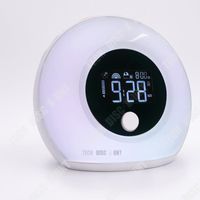 TD® Réveil créatif multifonctionnel réveil réveil haut-parleur bluetooth horloge électronique lampe de chevet colorée pour enfants