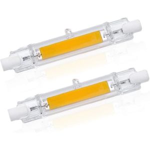 lot de 2 Ampoule R7S LED 78mm Slim 500LM Non-dimmable Lampe R7S COB 78mm LED pour Mini Projetures/Applique Murale 360 Degrés Blanc Chaud 3000K 5W Remplacer Crayon Halogène 40W 48W 50W 