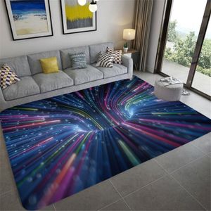TAPIS tapis enfant tapis de chambre tapis couloir tapis cuisine Tapis d'illusion de Vortex 3D,moquette de sol pour- 80x120cm 23x47 inch-M