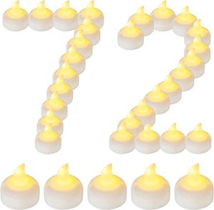PHOTOPHORE - LANTERNE Lot de 72 bougies chauffe-plat flottantes sans fla
