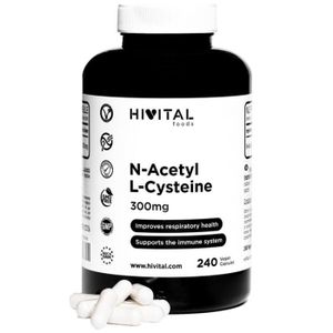 COMPLEMENTS ALIMENTAIRES - VITALITE N-Acétyl L-Cystéine 300 mg. 240 gélules végétaliennes