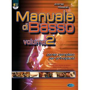 PARTITION Manuale di Basso, Volume 2, de Andrea Rosatelli - Recueil + DVD pour Guitare basse en Italien édité par Carisch référencé : CARML…