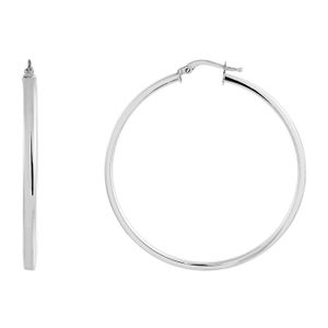 Boucles D'oreilles Créoles En Argent 925 - Diamètre 13 Mm, Neuves Avec étiquettes, Fermoir Crochet