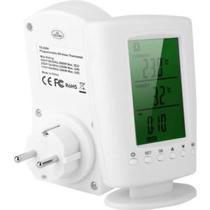 THERMOSTAT D'AMBIANCE Kaixin-Prise de thermostat Thermostat et prise sans fil programmables Prise intelligente domestique EU 110-240V
