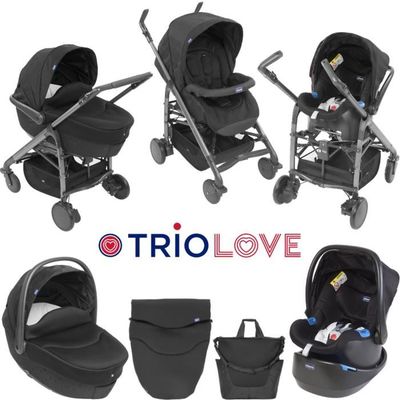 Poussette trio love black outlet
