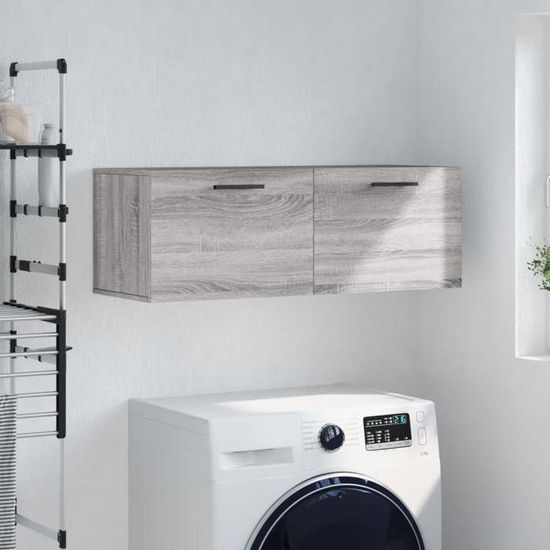Armoire Murale Suspendue 60x30x60 Cm – Bois D’ingénierie Blanc, Rangement Salon/salle De Bain