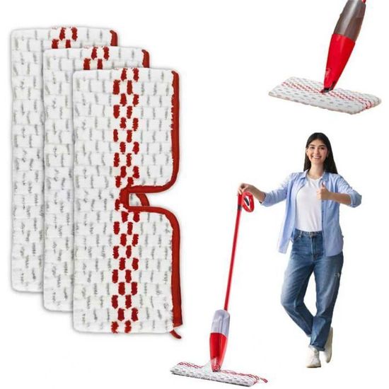4 Recharges De Serpillères En Microfibre Pour Vileda UltraMax XL, Recharge Lavable Et Reutilisable Pour Nettoyage Des Sols 51 X 14 Cm 92527797