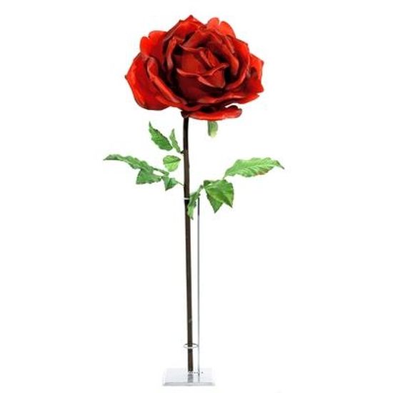 Rose artificielle géante rouge passion H 120 cm - Cdiscount Maison
