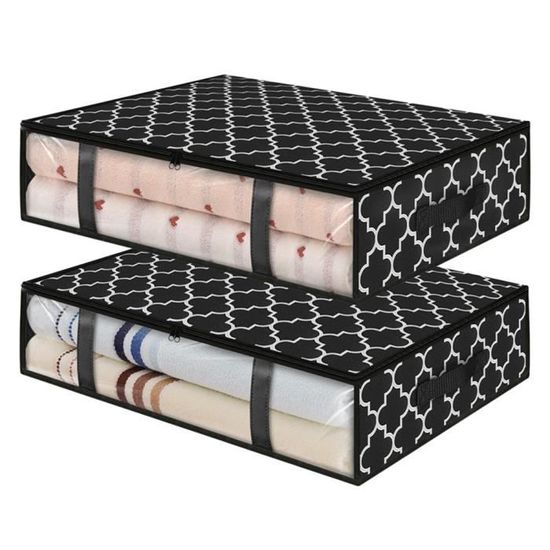 Sac De Rangement Fieans - Space Saver Pour Vêtements, Couettes - 47x40x22 Cm - Gris