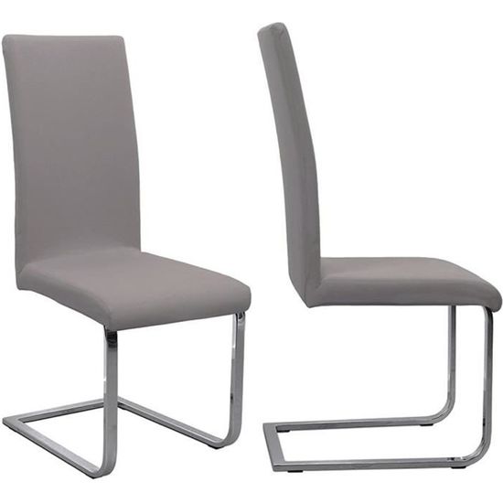 Lot de 6 Housses de Chaise Extensible Gris clair Couverture de Chaise