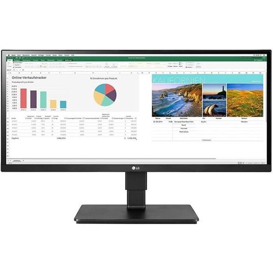 ECRAN LG 29" 29BN650-B WFHD 2560x1080 16:9 75Hz 5ms 250cd /m2 HP 2x7W 2xHDMI DisplayPort Free Sync HDR 10 Inclinable - Noir