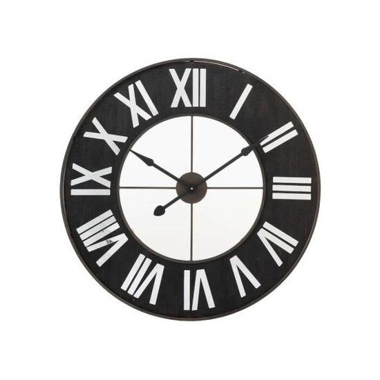 Géante Horloge Murale J-Line Pendule Indus en Métal 4,5x91,5x91,5cm 91,5 Noir - Achat Vente horloge - pendule Cdiscount