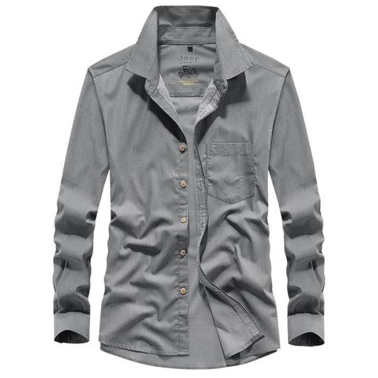 Haut Homme Grande Taille- Polo Manche Longue Homme Col Revers,Top Couleur Unie Avec Boutons Chic Élégant Chemise D'affaires Entreprise Business