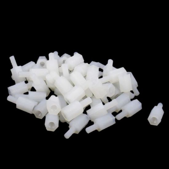 Sourcingmap 50 Supporti Per Fascette In Nylon - Base Fermacavo Con Foro 5,2 Mm, Bianche, Per Organizzare Cavi E Tubi