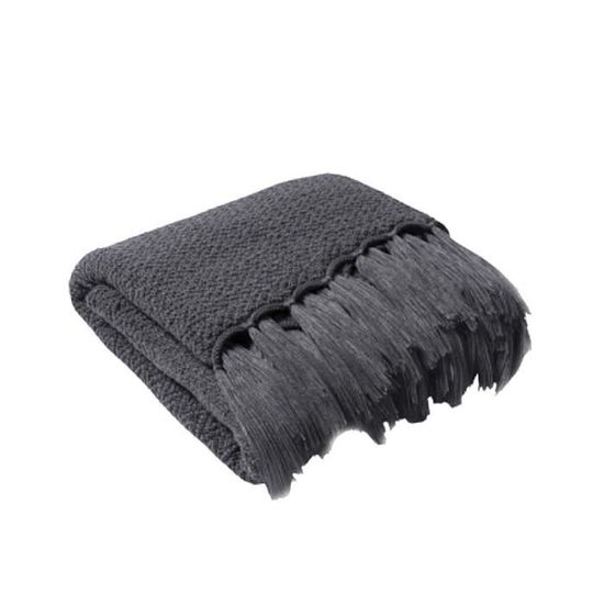130x160cm couverture de gland en tricot de lit simple de couchage au Crochet pour canapé à la maison  COUVERTURE - EDREDON - PLAID