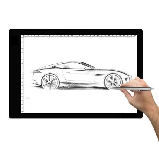 A4 LED Tablette Graphique tablette de dessin paneau de copie avec écran touche 