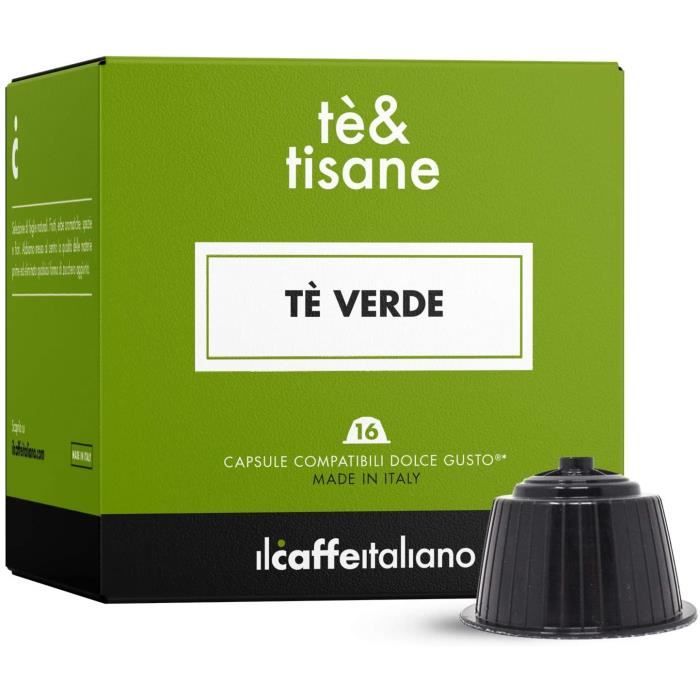 48 Capsules compatibles Nescafè Dolce Gusto - Thé vert earl grey - Il Caffè Italiano