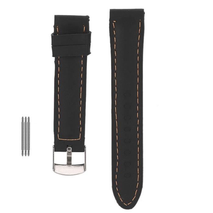 AIZ Bracelet de montre en silicone Bracelet de montre Bande de rechange réglable pour montre-bracelet (20 mm)