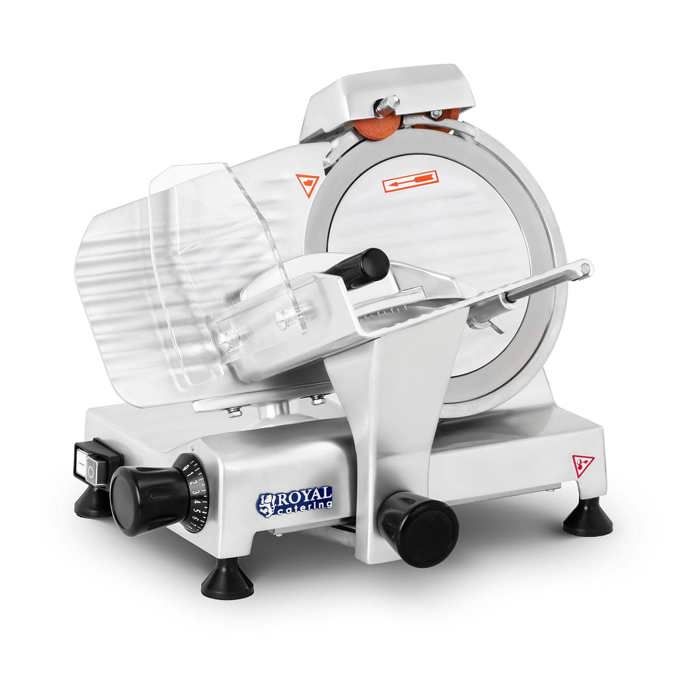 Trancheuse à jambon Royal Catering 40x42x34cm Puissance 120W Épaisseur de coupe 0 - 12 mm RCAM-220PRO