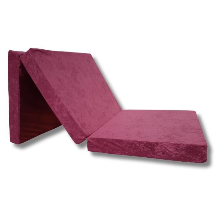 Matelas lit futon pliable pliant 195 x 65 x 10 cm choix des couleurs (Violet)