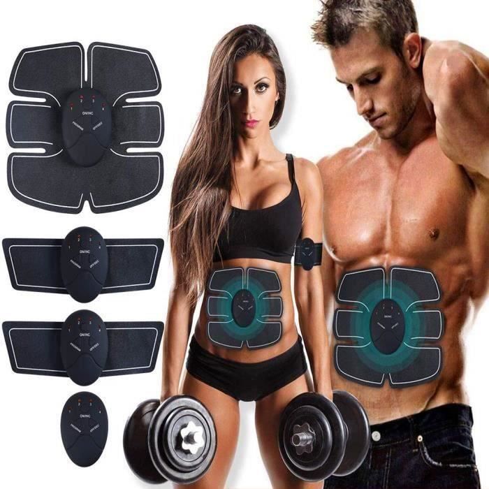 Electrostimulateur Musculaire, Ceinture Abdominale, EMS Muscle Stimulateur, Massage Abdomen-Bras-Cuisse- Hommes et Femmes M Mo38679