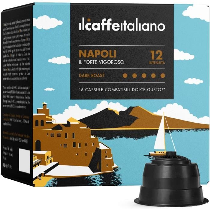 96 Capsules de Café Napoli compatibles avec machines Dolce Gusto - Dolce Gusto 96 x Dosettes - Il caffè Italiano