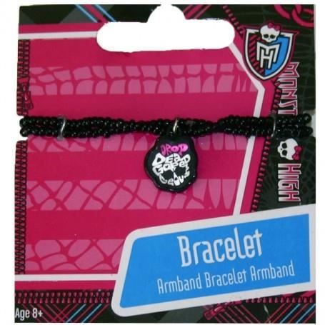Monster High : Bracelet noir avec pendentif