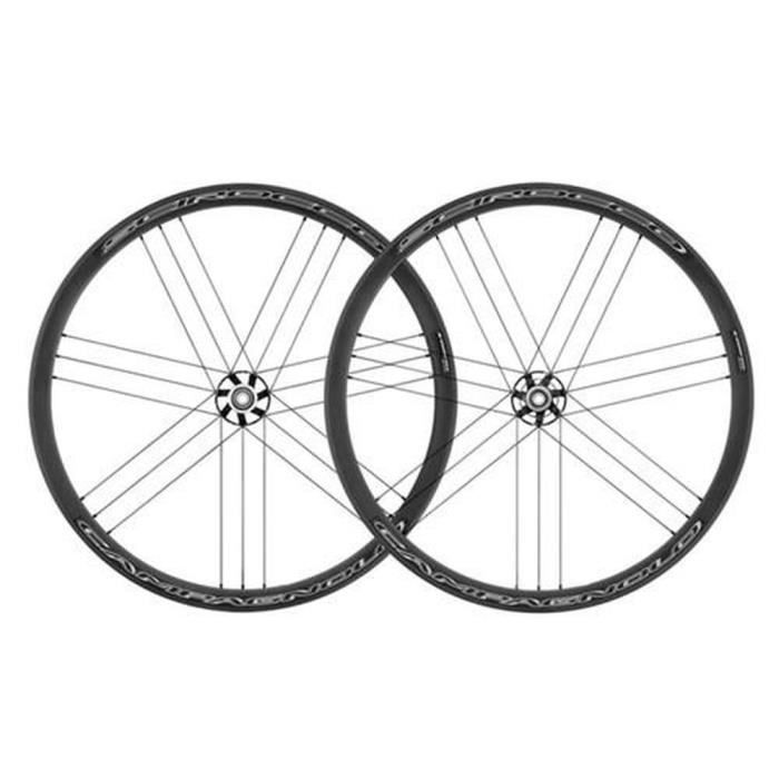 Roues à disque Campagnolo scirocco db 2wf tubeless ready hh12 Shimano - noir/gris - TU