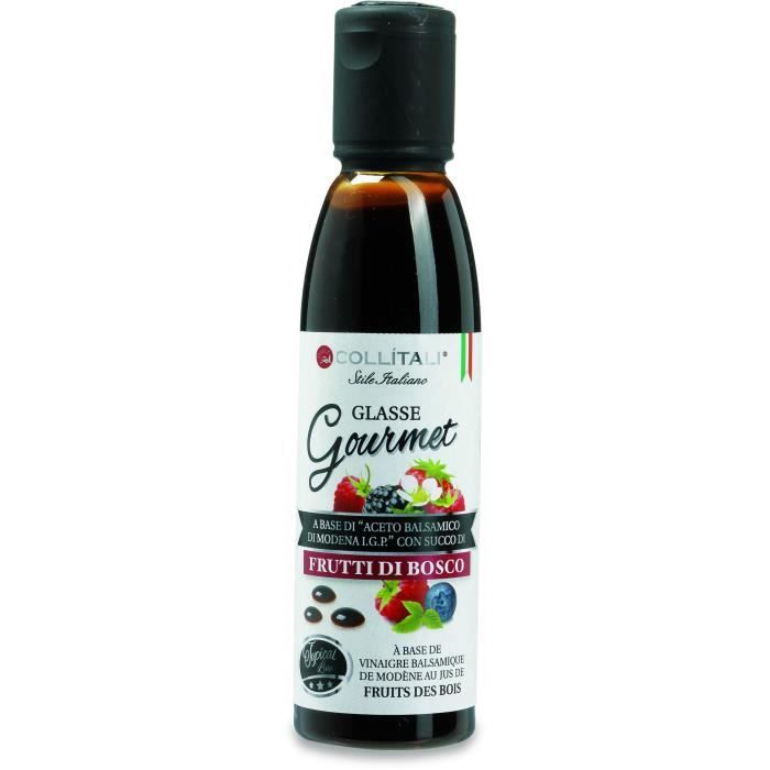 COLLITALI Crème balsamique de Modène aromatisation fruits des bois - bouchon graphique - 180 g - 150 ml