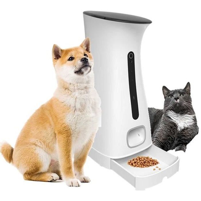 DAEWOO Distributeur de croquettes Automatique pour Chiens et Chats avec caméra Full HD - Nutrivision501C - Capacité de 7,5L