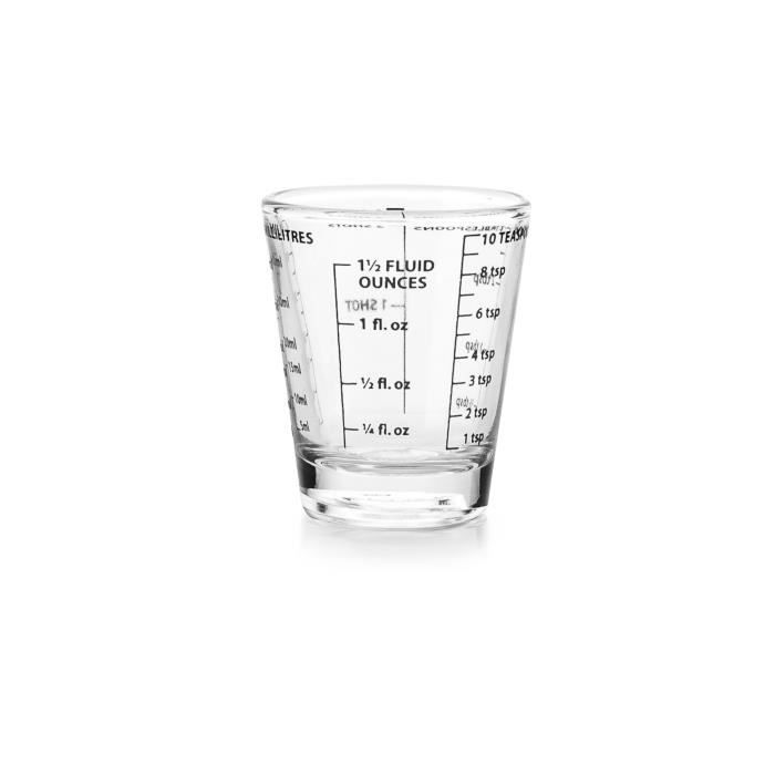 MINI VERRE MESUREUR 15 ML- H 6 CM - DIAM 5 CM - POUR COCKTAILS