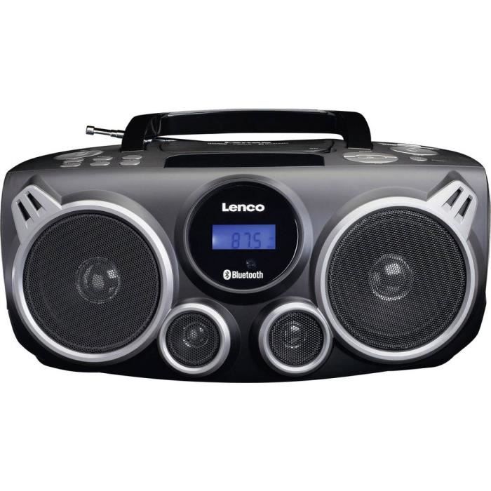 FM Lenco SCD-100 SCD-100BK AUX, Bluetooth, CD, SD, USB noir 1 pc(s)