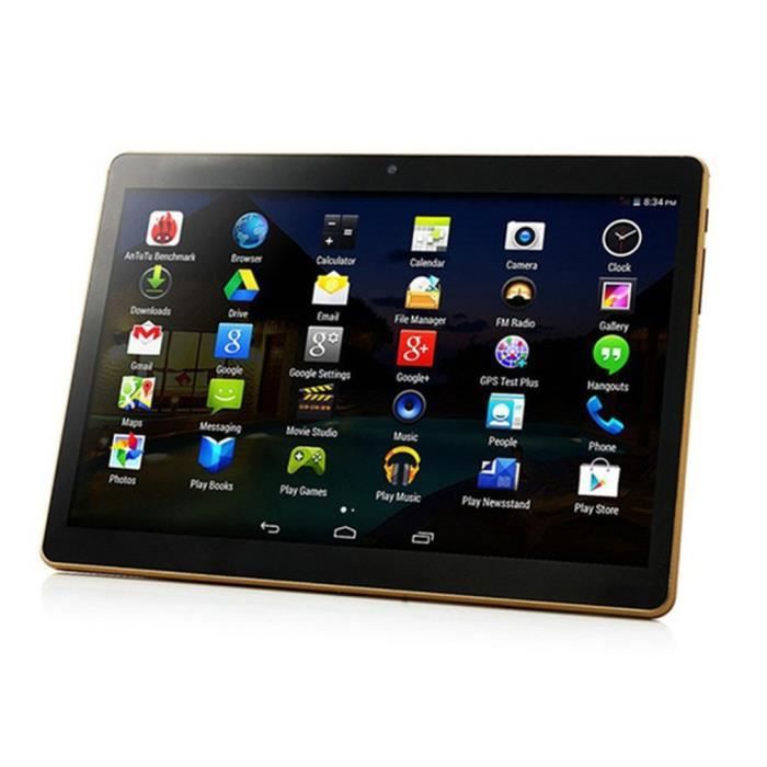 Nouveau Tablette PC 10,1 pouces RAM ROM 2 + 32 Go double caméra double carte, noir