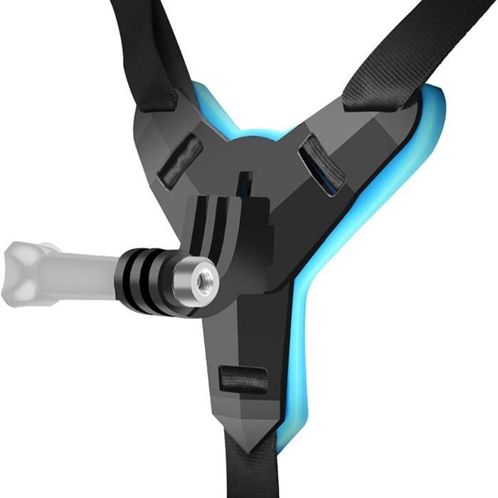 Leytn® Fixation Support Menton Casque Moto Fixation gopro casque Caméra d'action pour GoPro Hero 8 / 7 / 6 / 5