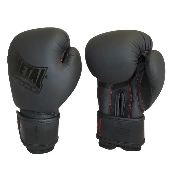 -Gants de boxe Métal boxe Black Thaï-14 oz-Noire-14 oz--14 oz-Noire--------------Noire-14 oz