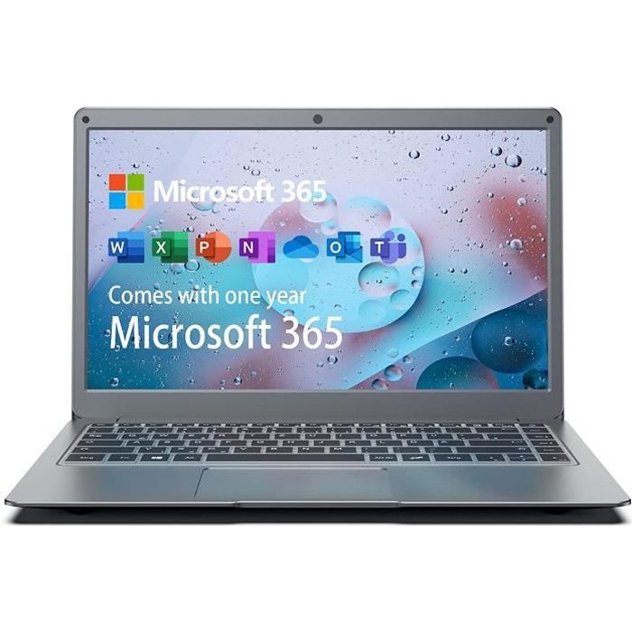 Jumper Ordinateur portable 13,3 pouces, Microsoft Office 365, 4 Go + 128 Go, Intel Celeron N3350, FHD IPS, Win 10, WLAN, USB3.0, Blu