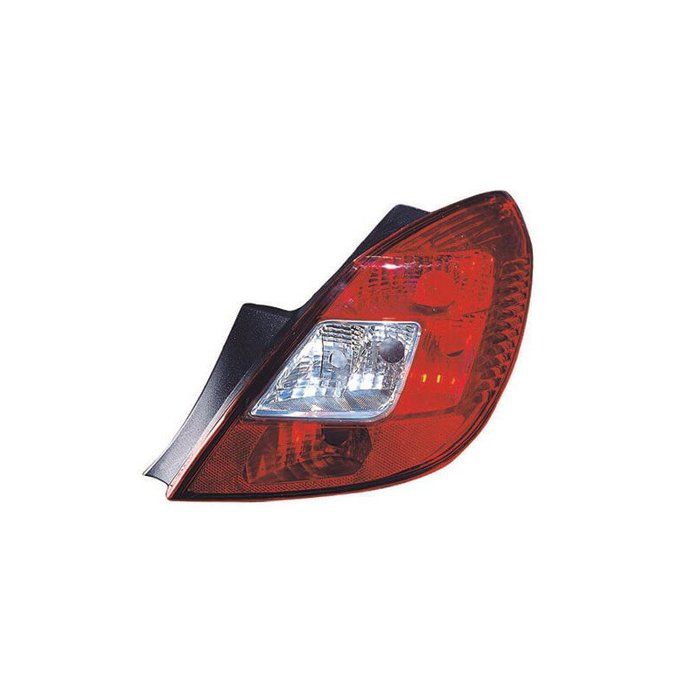 Feu arrière droit OPEL CORSA D phase 2, 2011-2014, rouge/blanc, (5 portes), Neuf.