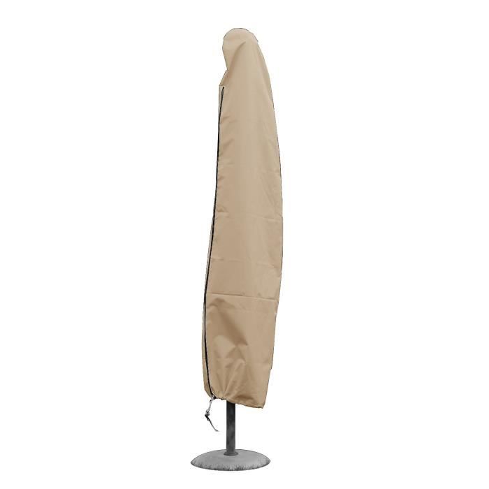 GREEN CLUB Housse de protection pour parasol droit 2,4 m - 40x30x210 cm - Beige