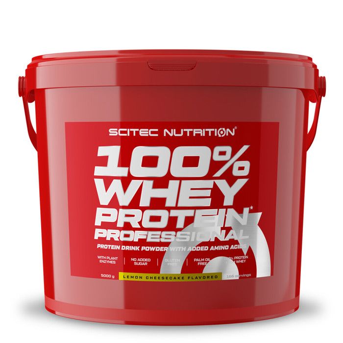 Scitec Nutrition 100% Whey Protein Professional Redesign, 5000 g Eimer (Zitronen-Käsekuchen)