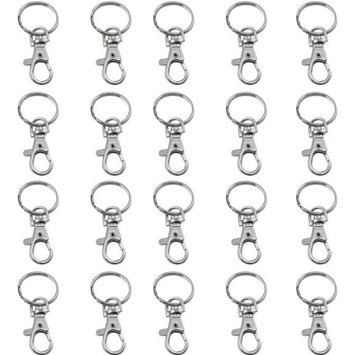 TRIXES Lot DE 20pcs Lobster Clasps Mousquetons