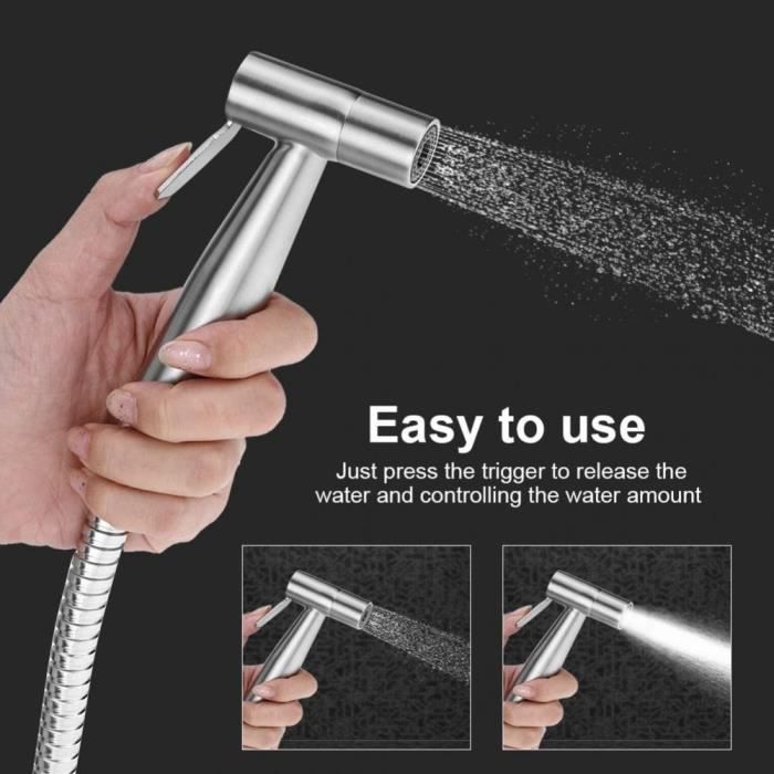 Tête de douche Robinet Pulvérisateur de bidet toilette Salle de bains de poche de jet d'eau DOUCHETTE FLEXIBLE POMMEAU DE DOUCHE