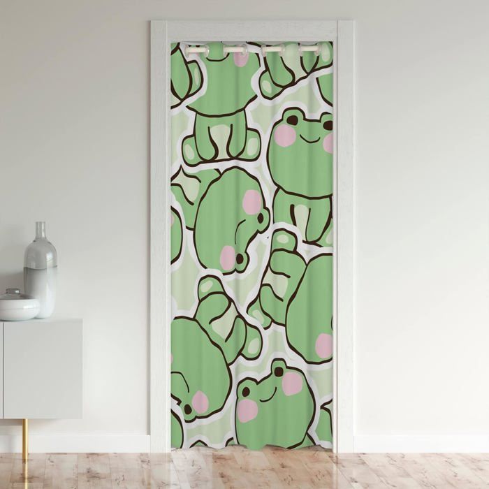 Rideau De Douche Mignon Grenouille Dessin Animé 180x180cm - Imperméable, Avec Crochets, Décor Salle De Bain Enfants