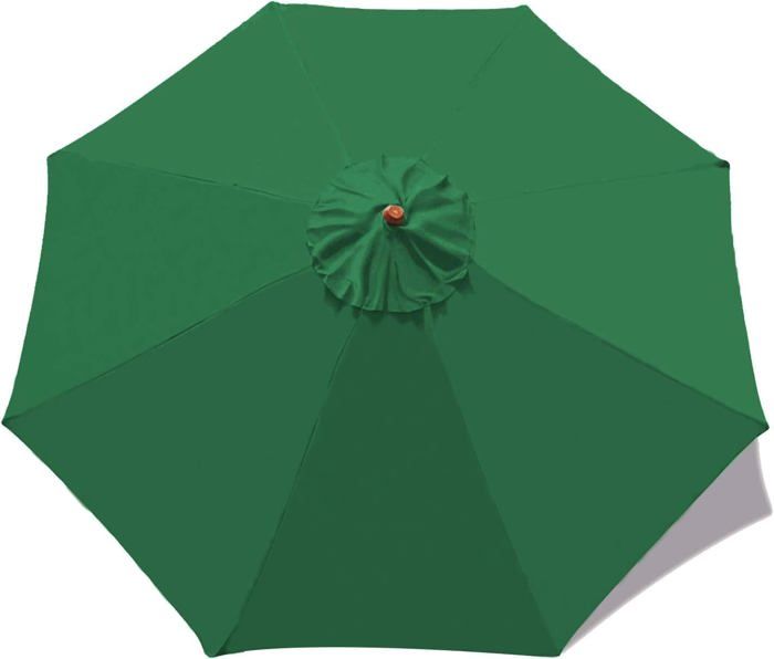 Toile Parasol 8 Baleines 3m Yaqor Tissu Parasol 8 Baleines 3 Mu00e8tres Couleur Verte Toile De Remplacement Pour Parasol