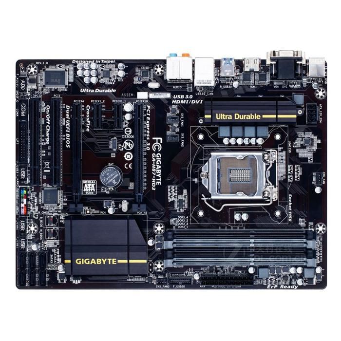 Carte mère GIGABYTE GA-H87-HD3 Intel H87 Socket LGA1150 4xDDR3 SDRAM 32GB ATX - Gigabyte