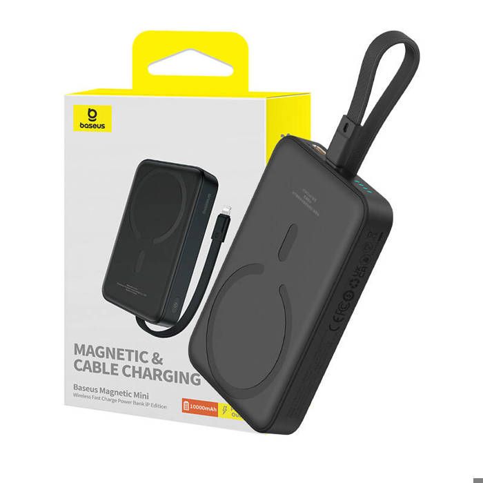 Batterie externe - BASEUS - Mini (P10022109113-00) - MagSafe - 10000mAh - 20W - Noir