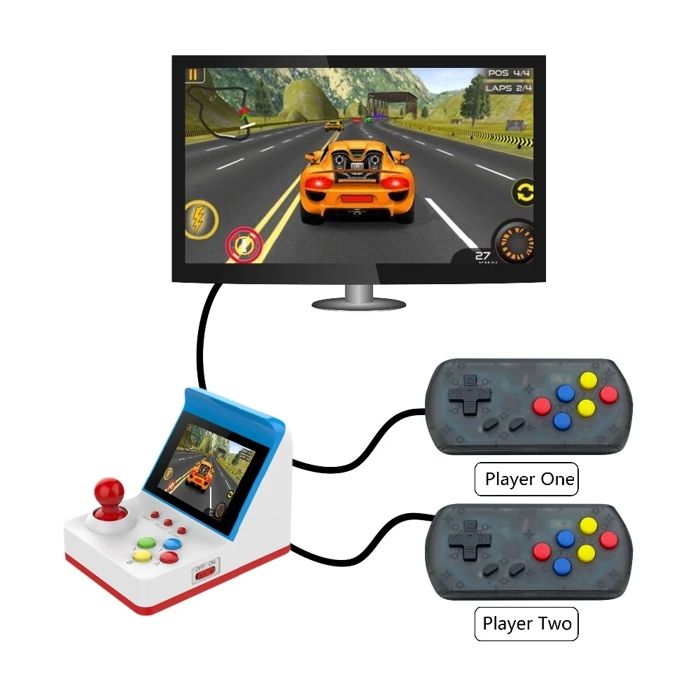 Lexibook, Cyber Arcade Racing, Console De Jeux De Course à Capteurs De Mouvement, 30 Jeux De Course D Action Et De Reflexion Controle Par Inclinaison Rouge Jl3150