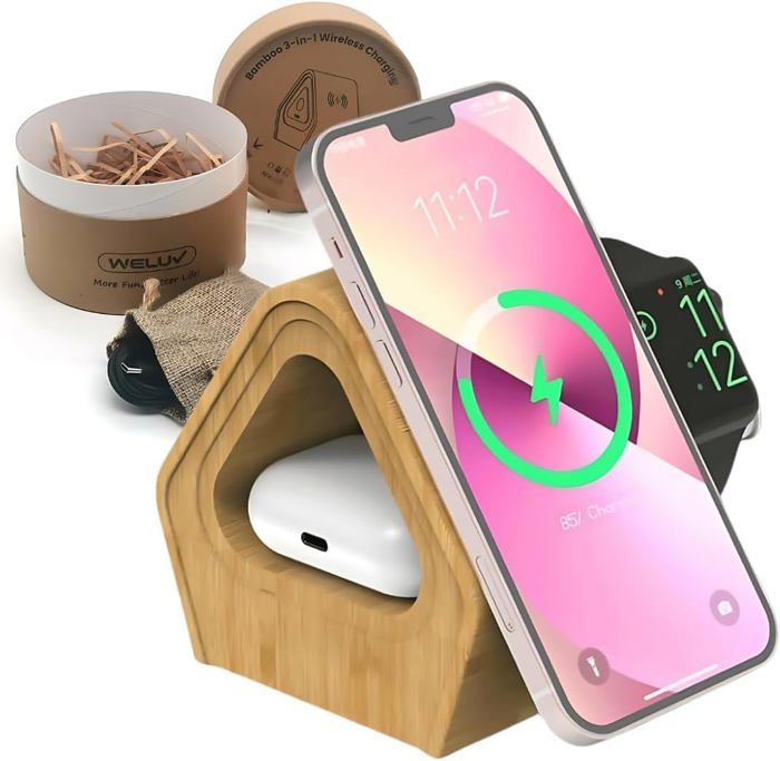 Thermomètre De Cuisson Connecté Paris-Rhône - 2 Sondes Bluetooth - Portée 100 M - Boîtier Charge Bambou - Pour Barbecue, Four, Air Fryer - 9